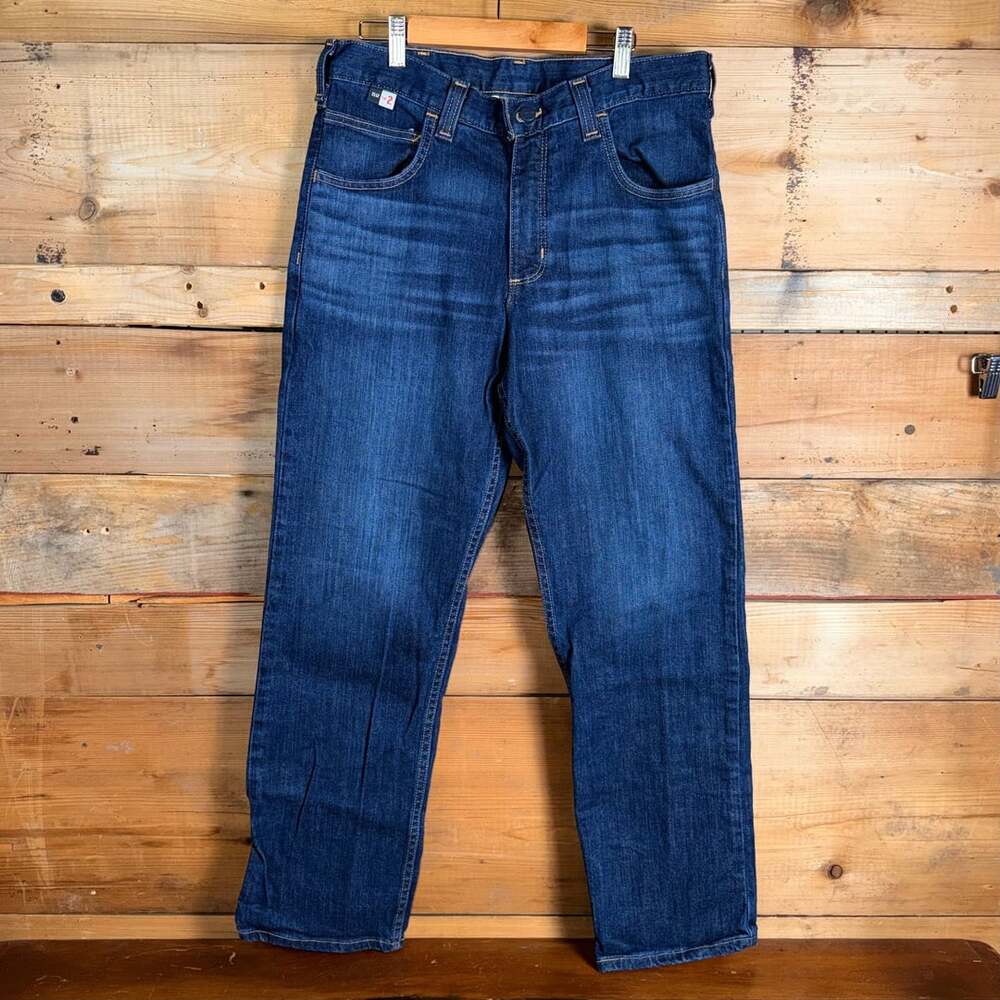 Carhartt FR Flame Resistant Rugged Flex Jeans Size 32x30 Blue Denim